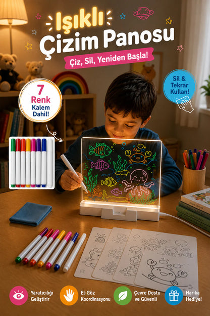 Işıklı Çizim Tahtası - Çocuklarınız İçin