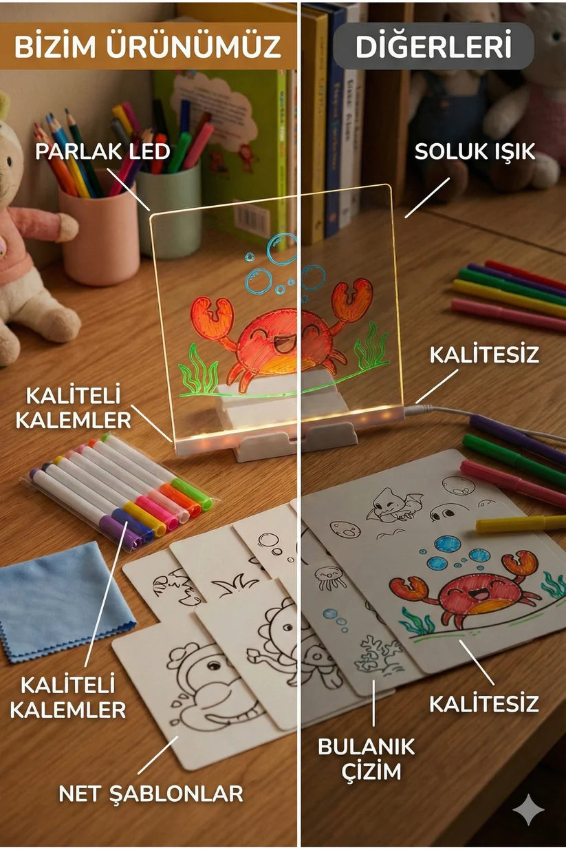 Işıklı Çizim Tahtası - Çocuklarınız İçin