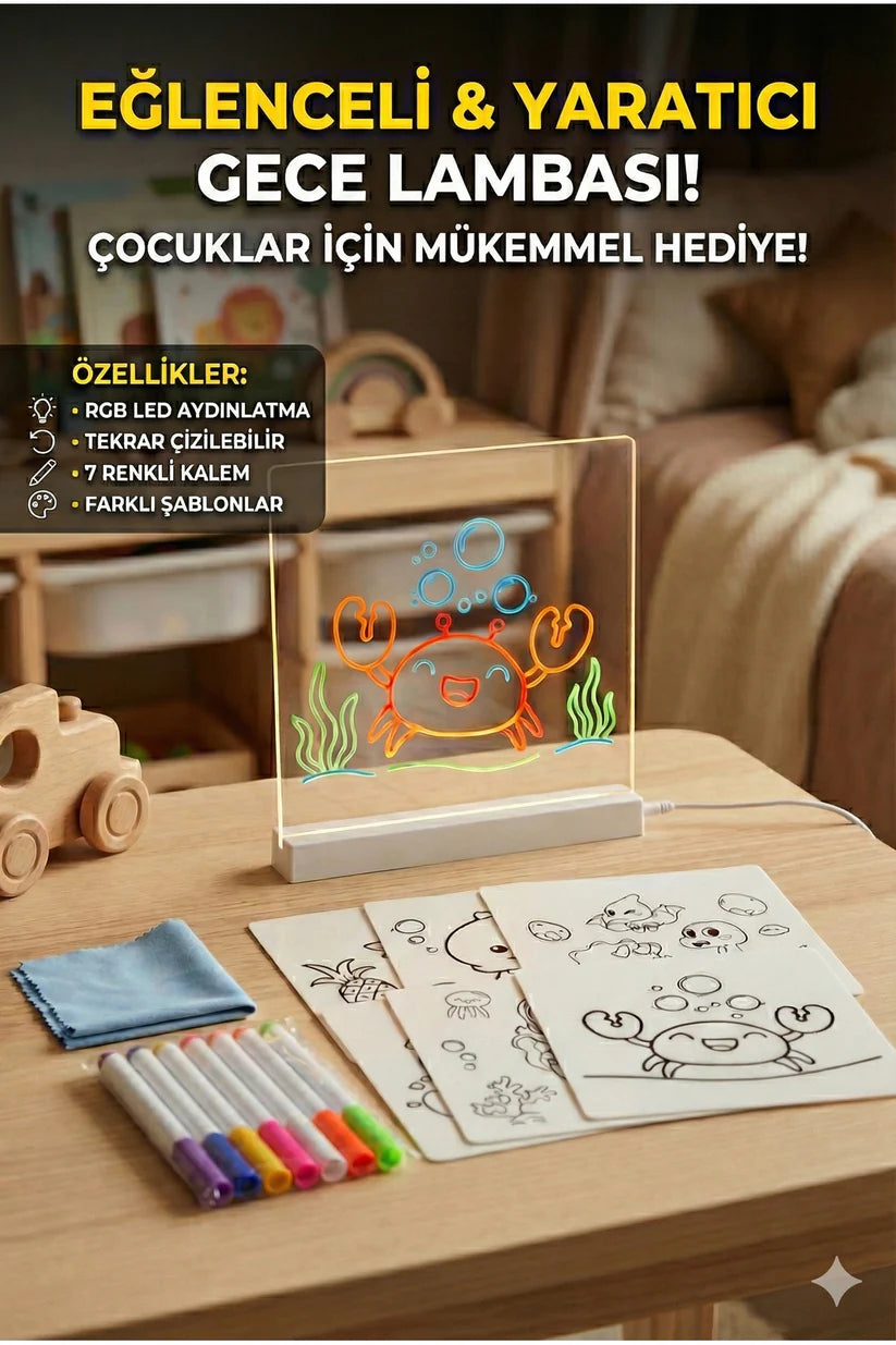 Işıklı Çizim Tahtası - Çocuklarınız İçin